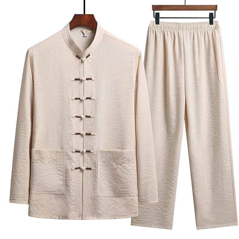 Linen Women's Set with Long Sleeves and Oriental Look