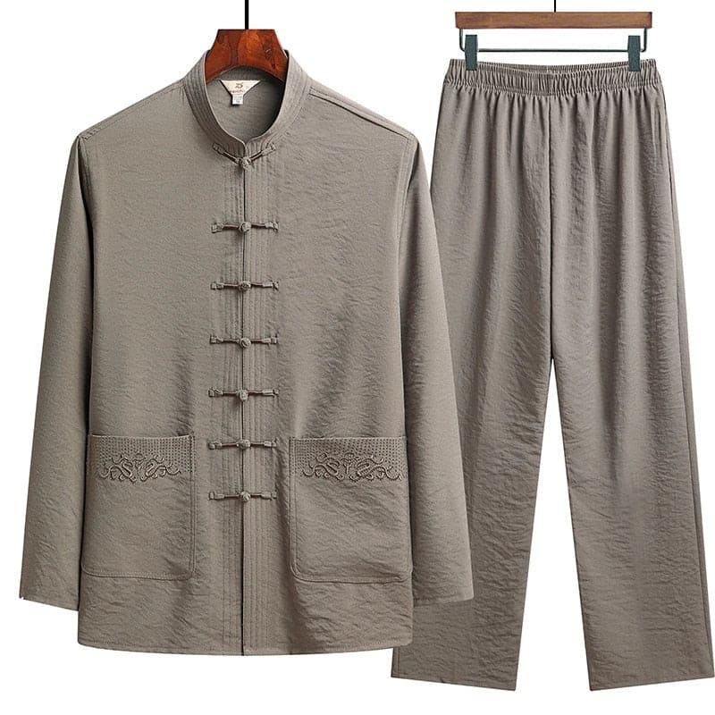 Linen Women's Set with Long Sleeves and Oriental Look