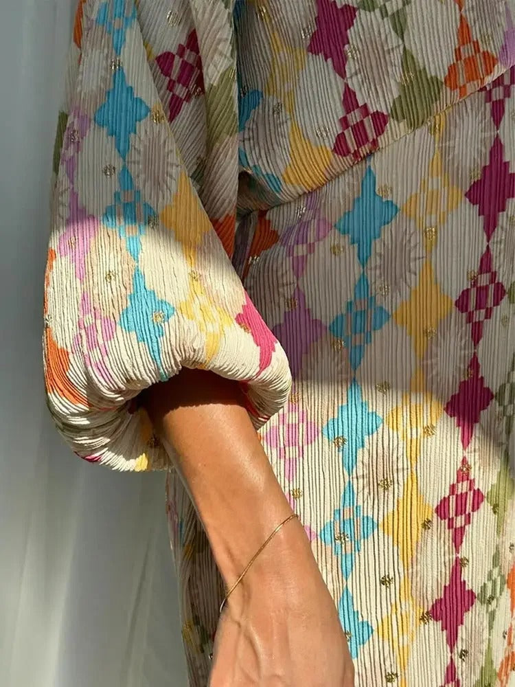 Tropical Women's Summer Set with Dress