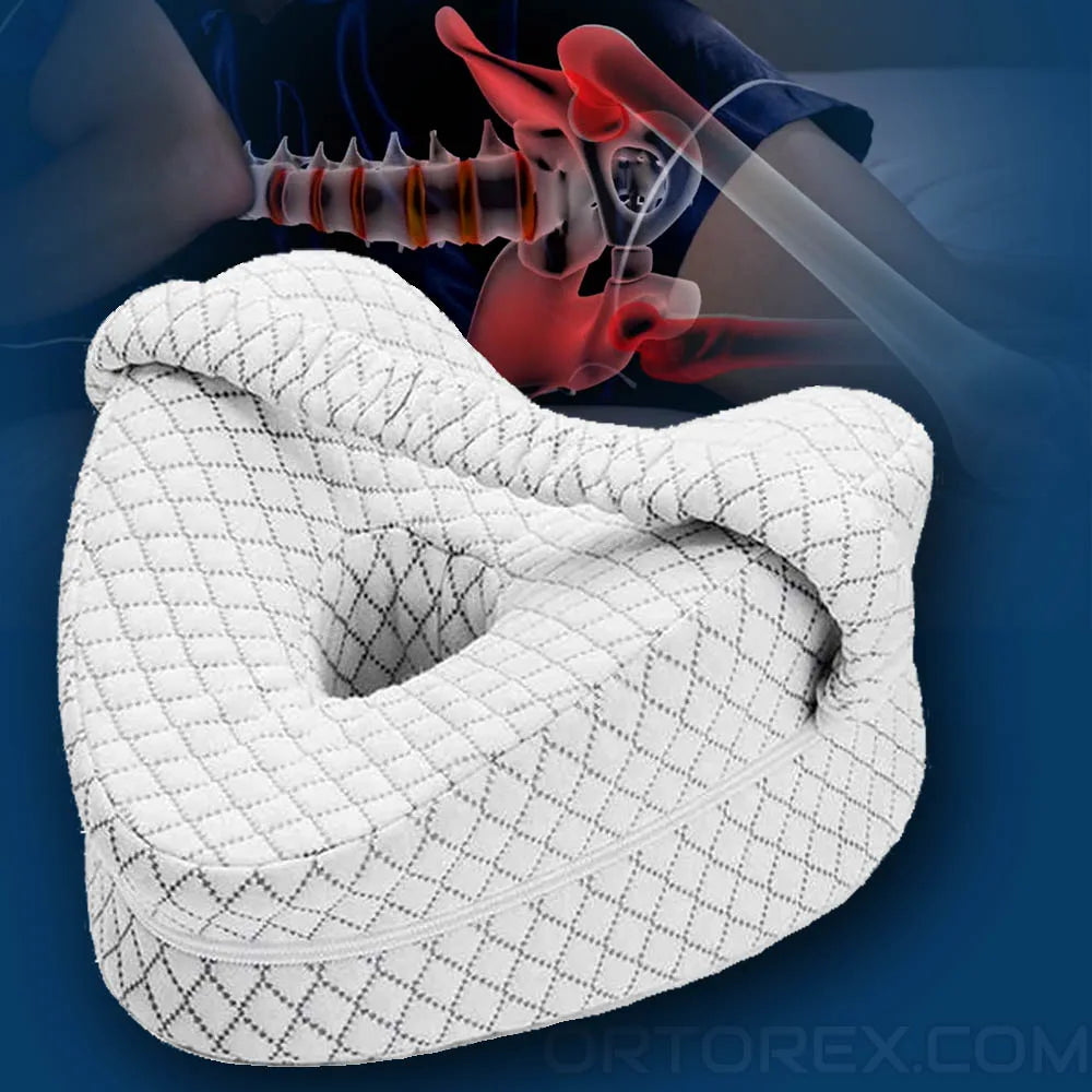 Orthopedic Knee Pillow – Memory Foam with Adjustable Strap