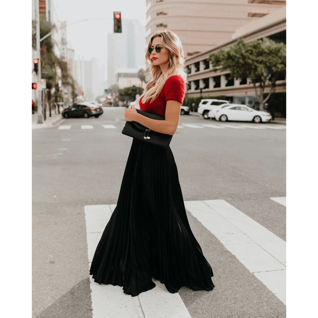 Pleated Maxi Skirt – Lightweight &amp; Elegant