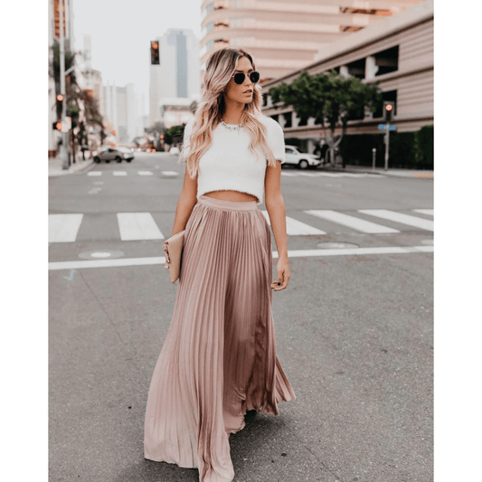 Pleated Maxi Skirt – Lightweight &amp; Elegant