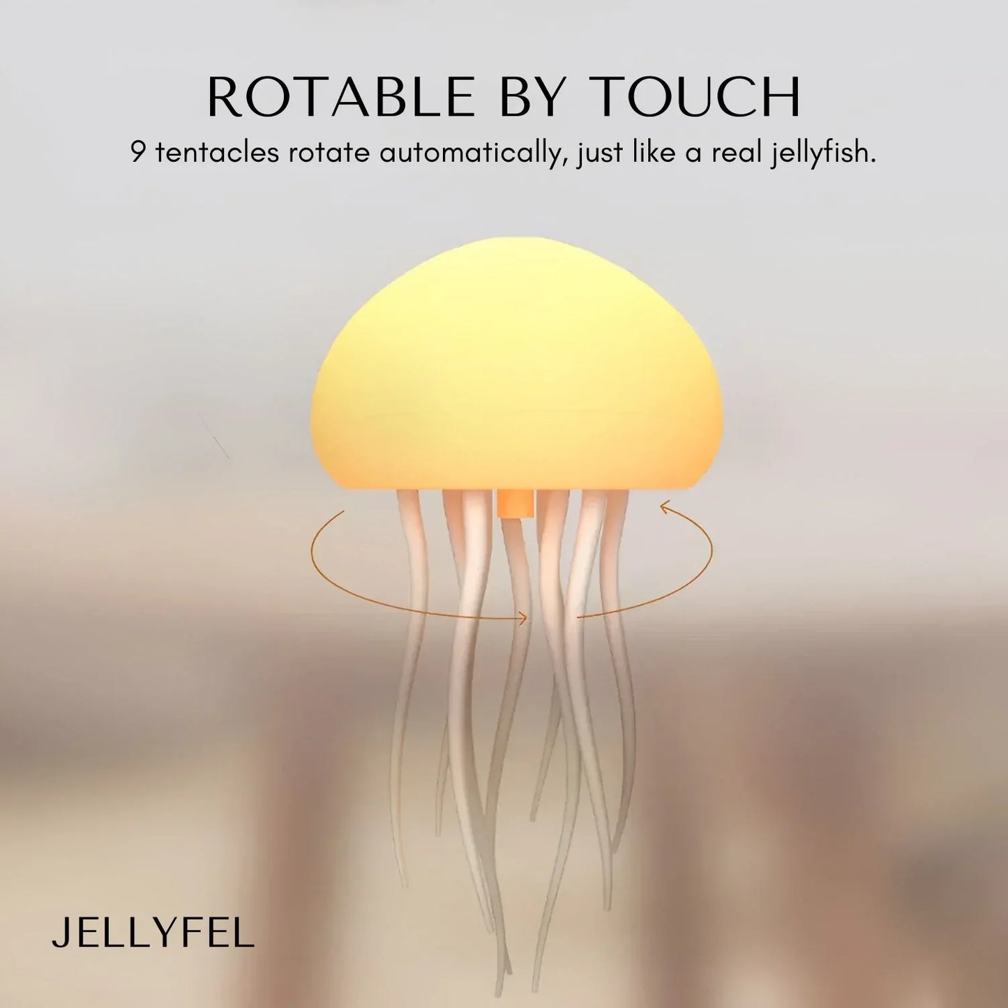 Smart LED Jellyfish Lamp with Moving Colors and Light Show