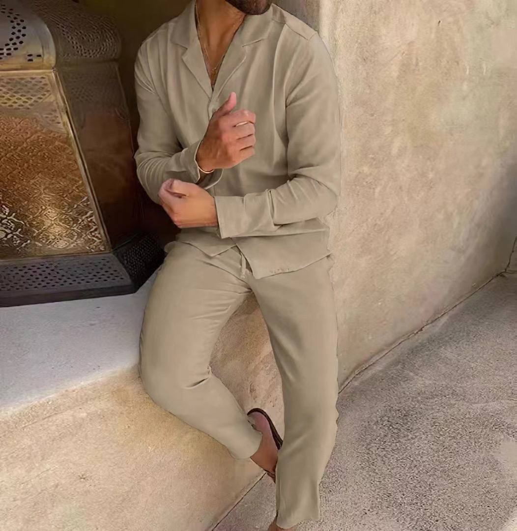 Men's Linen Summer Set – Breathable &amp; Stylish Two-Piece