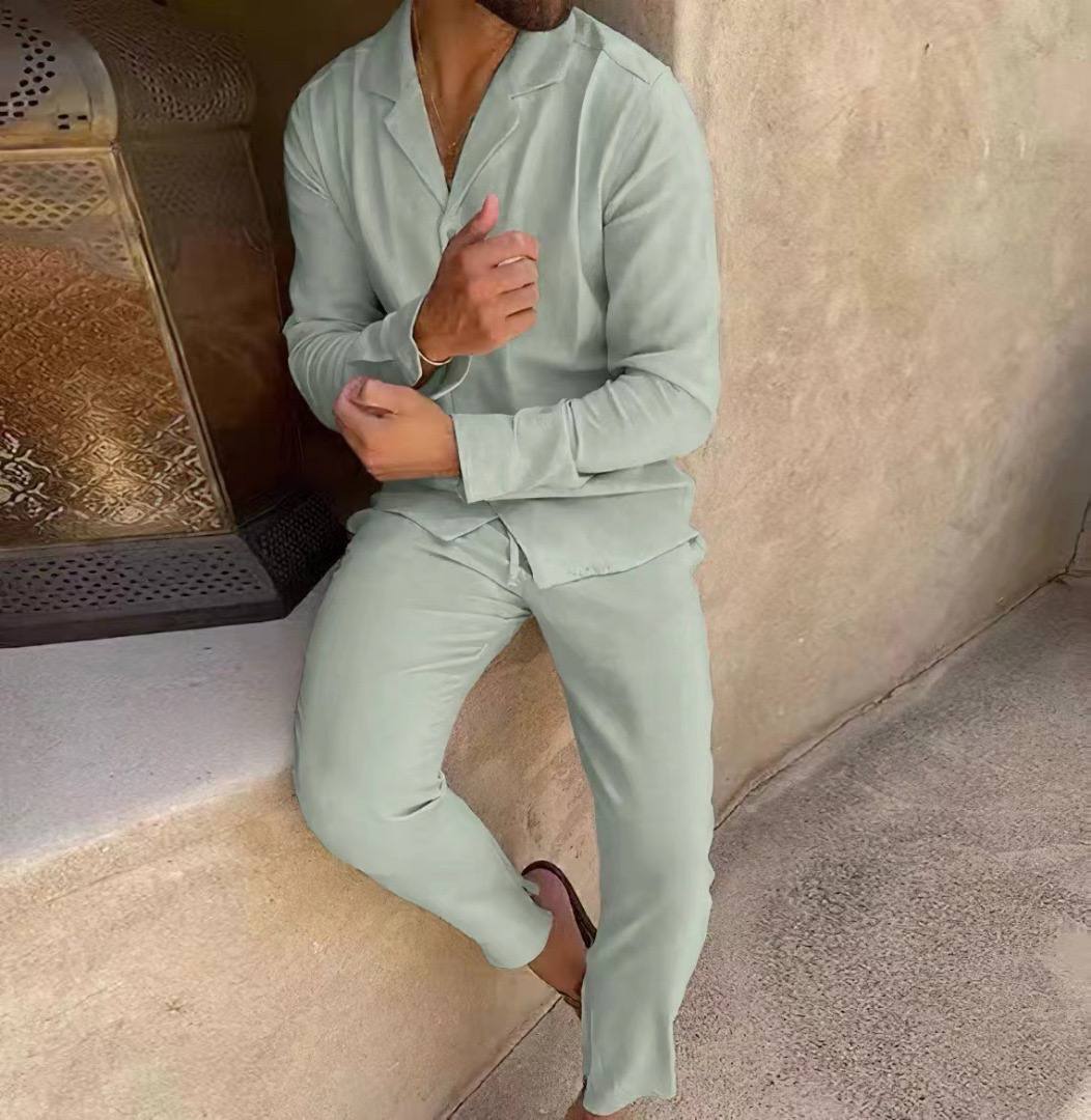 Men's Linen Summer Set – Breathable &amp; Stylish Two-Piece