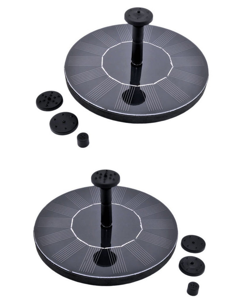 Solar fountain for pond or bird bath