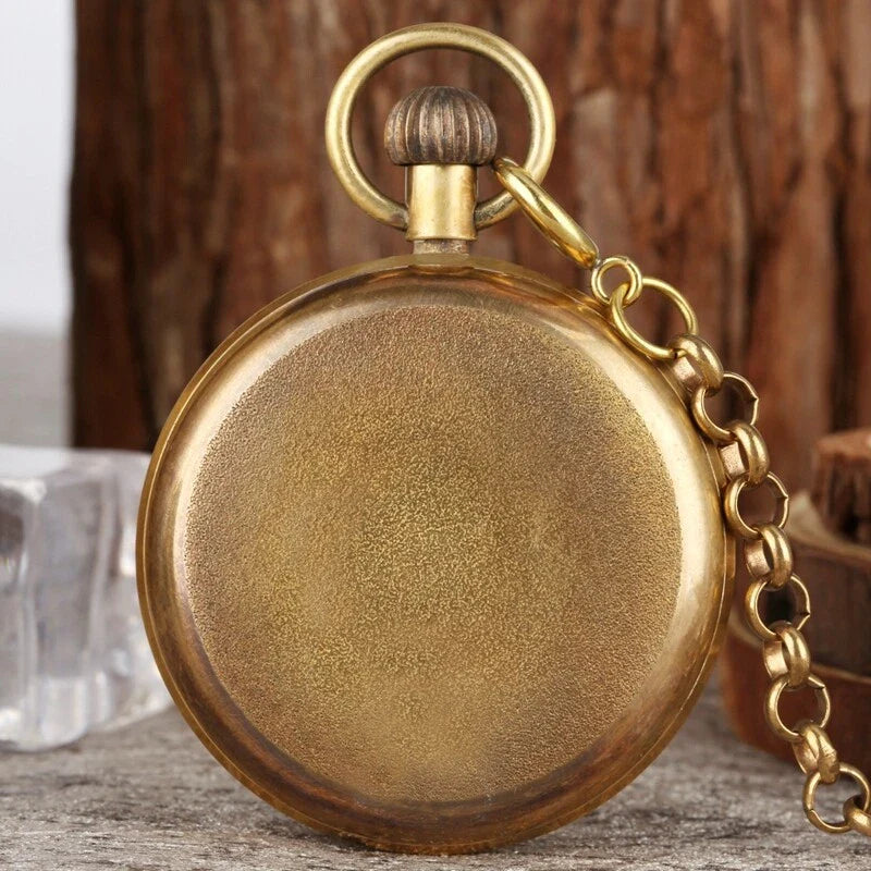 Vintage Mechanical Pocket Watch for Men – Open Face Design