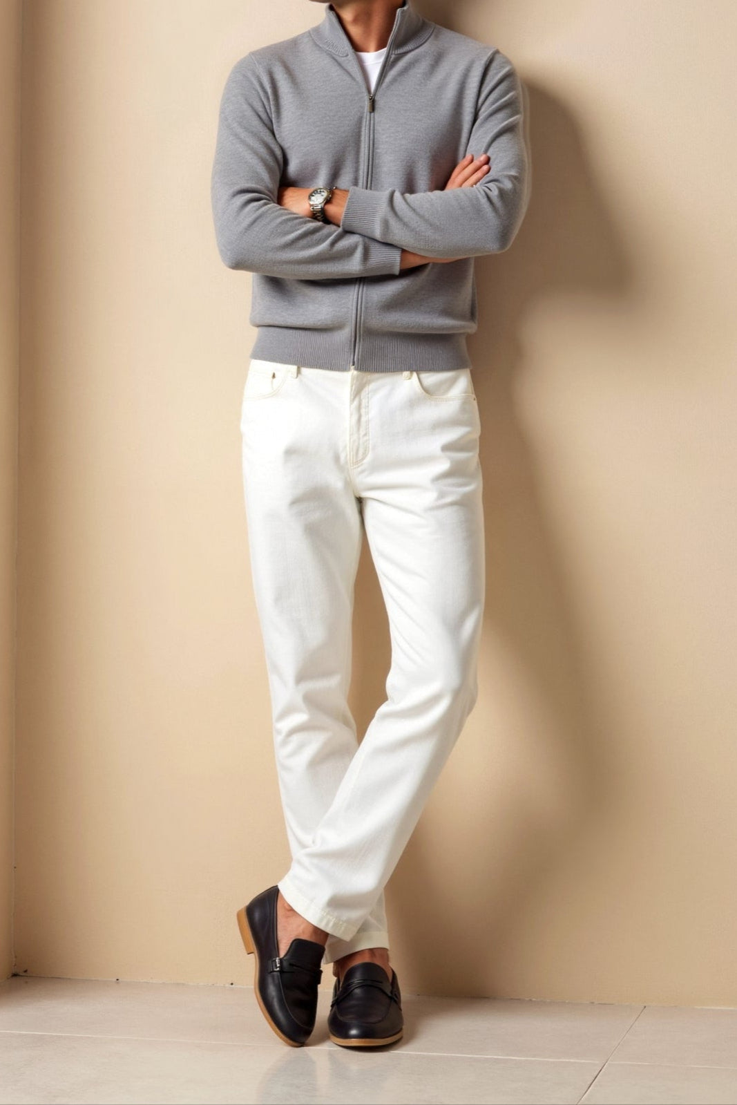 Elegant Slim-Fit Men's Cardigan