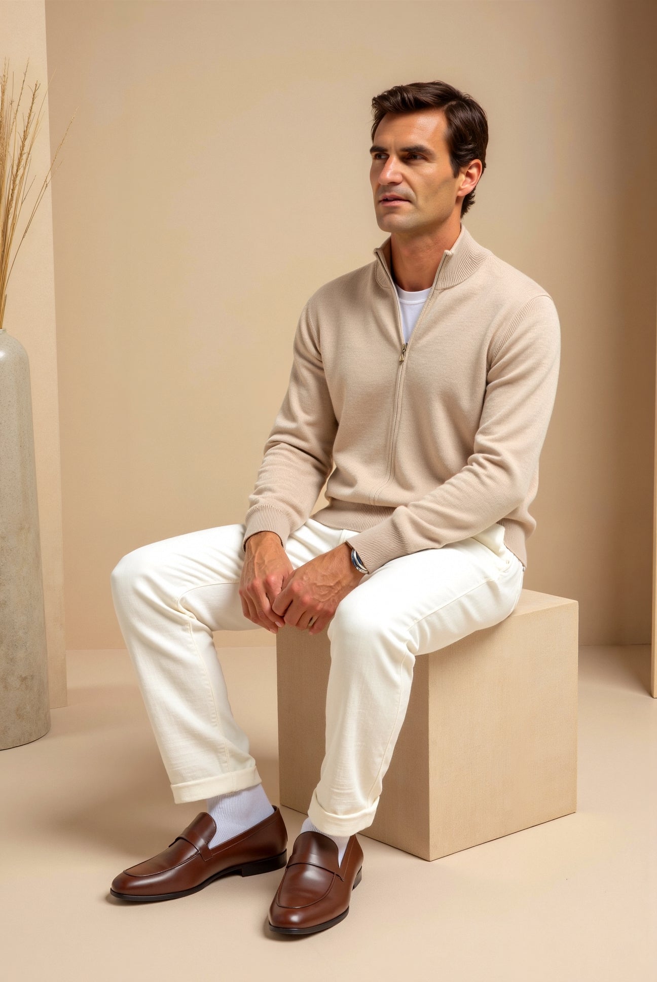 Elegant Slim-Fit Men's Cardigan