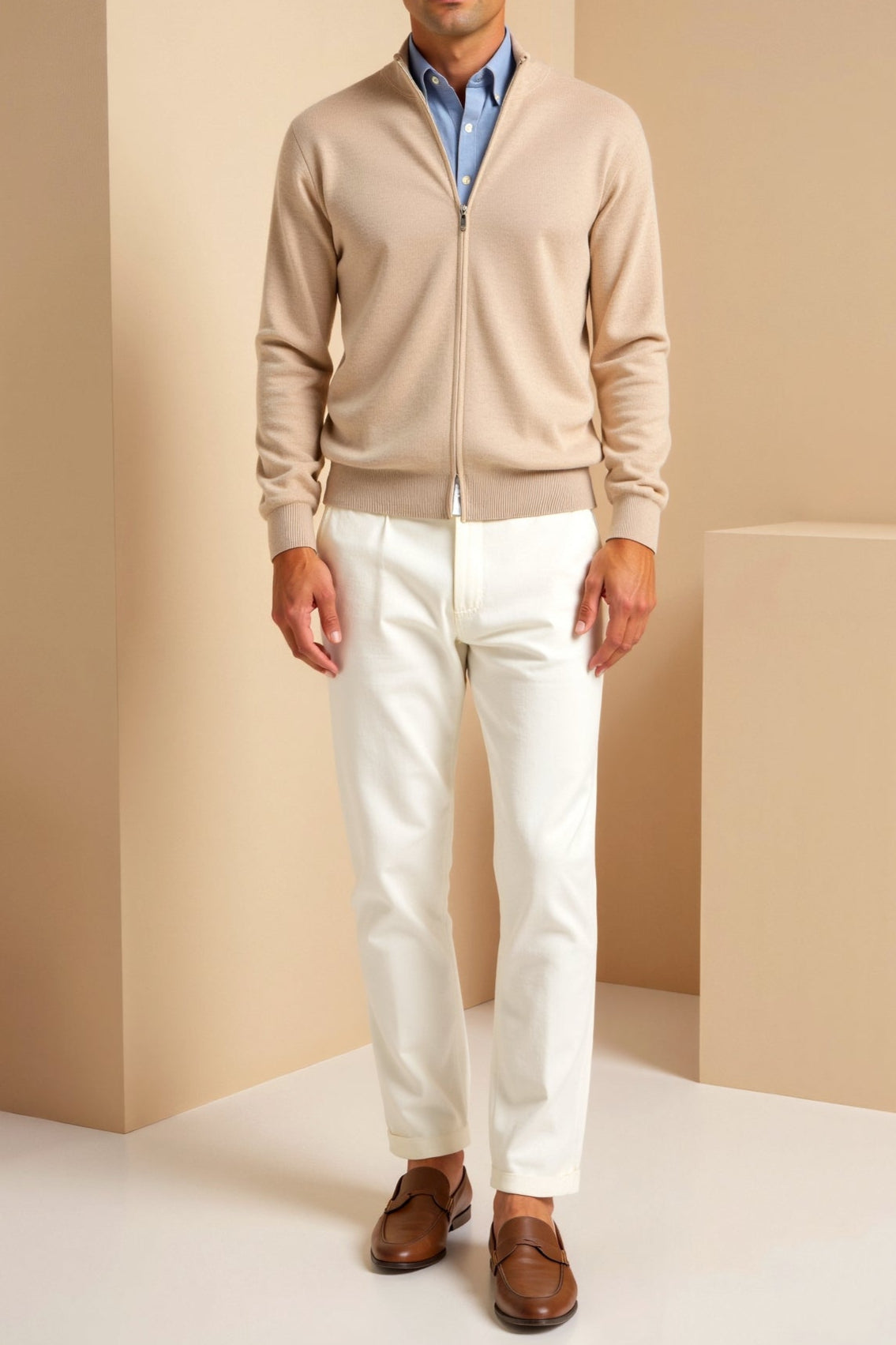 Elegant Slim-Fit Men's Cardigan