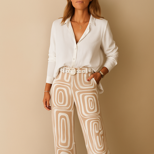 Women's blouse and trousers set – loose-fitting style