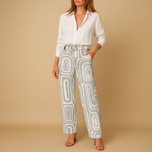 Women's blouse and trousers set – loose-fitting style