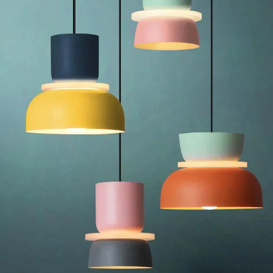 Scandinavian Pendant Lamp in Pastel Shades