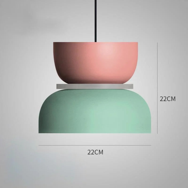 Scandinavian Pendant Lamp in Pastel Shades