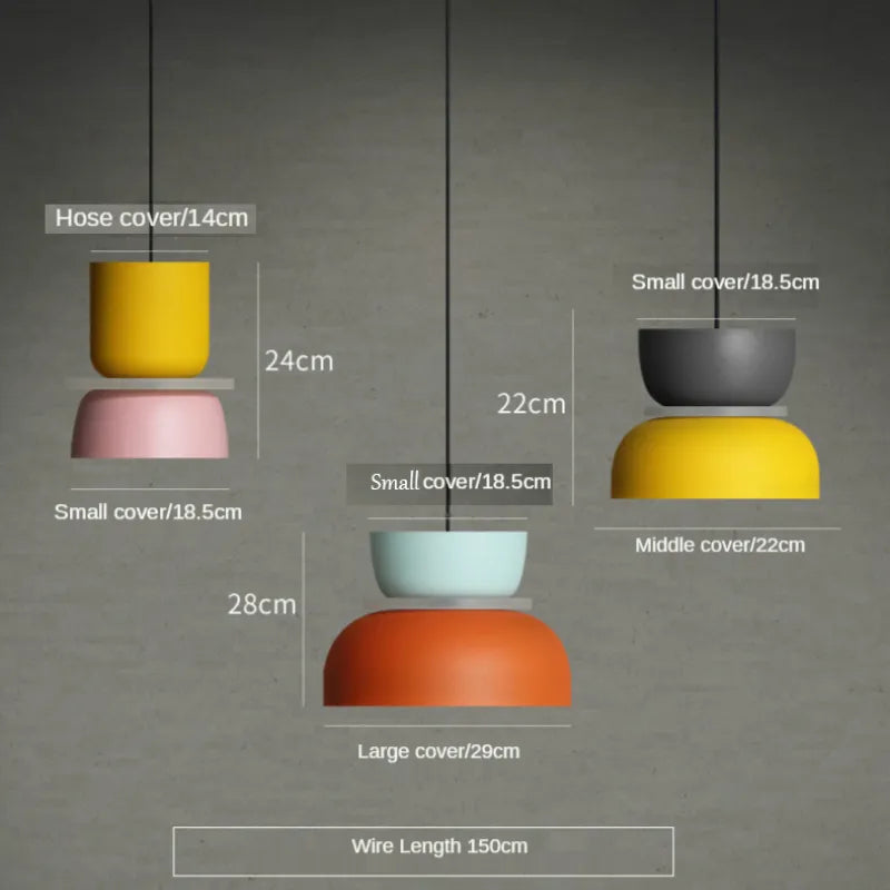 Scandinavian Pendant Lamp in Pastel Shades
