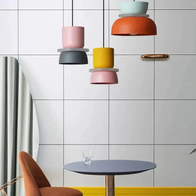 Scandinavian Pendant Lamp in Pastel Shades