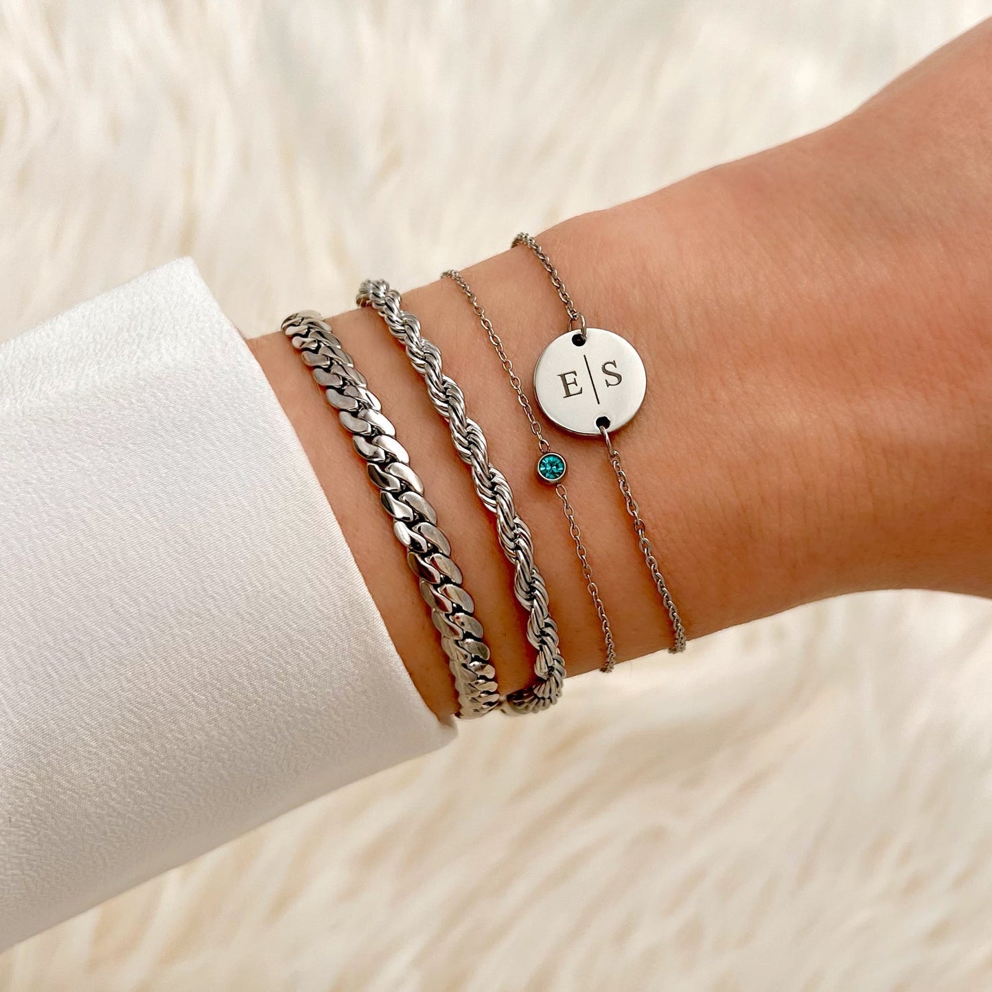 Birthstone Bracelet – Gold or Silver