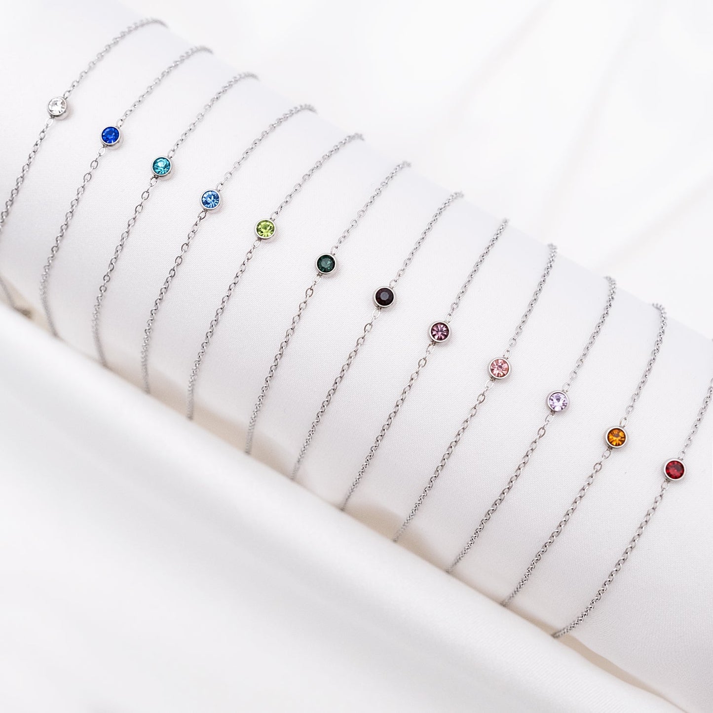 Birthstone Bracelet – Gold or Silver